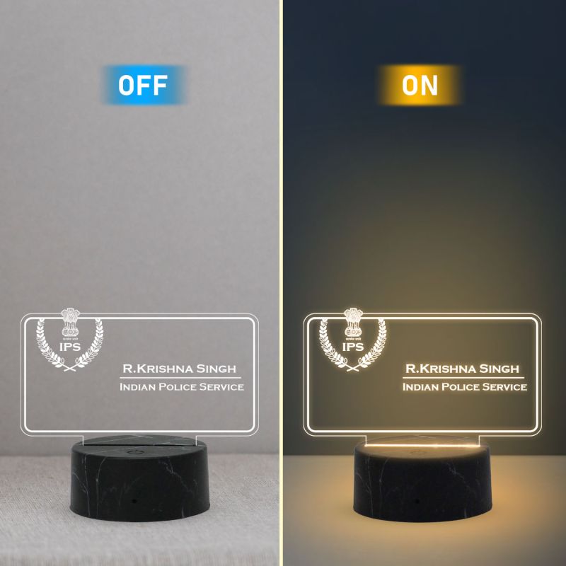 Customized Led Lamp Personalized with Name and Logo Warm White Color Desk Table Lamp